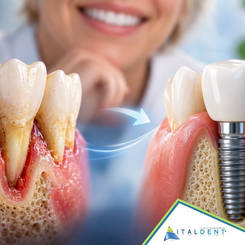 Parodontite o impianti dentali? Quando curare il dente e quando l'implantologia può essere la soluzione più stabile