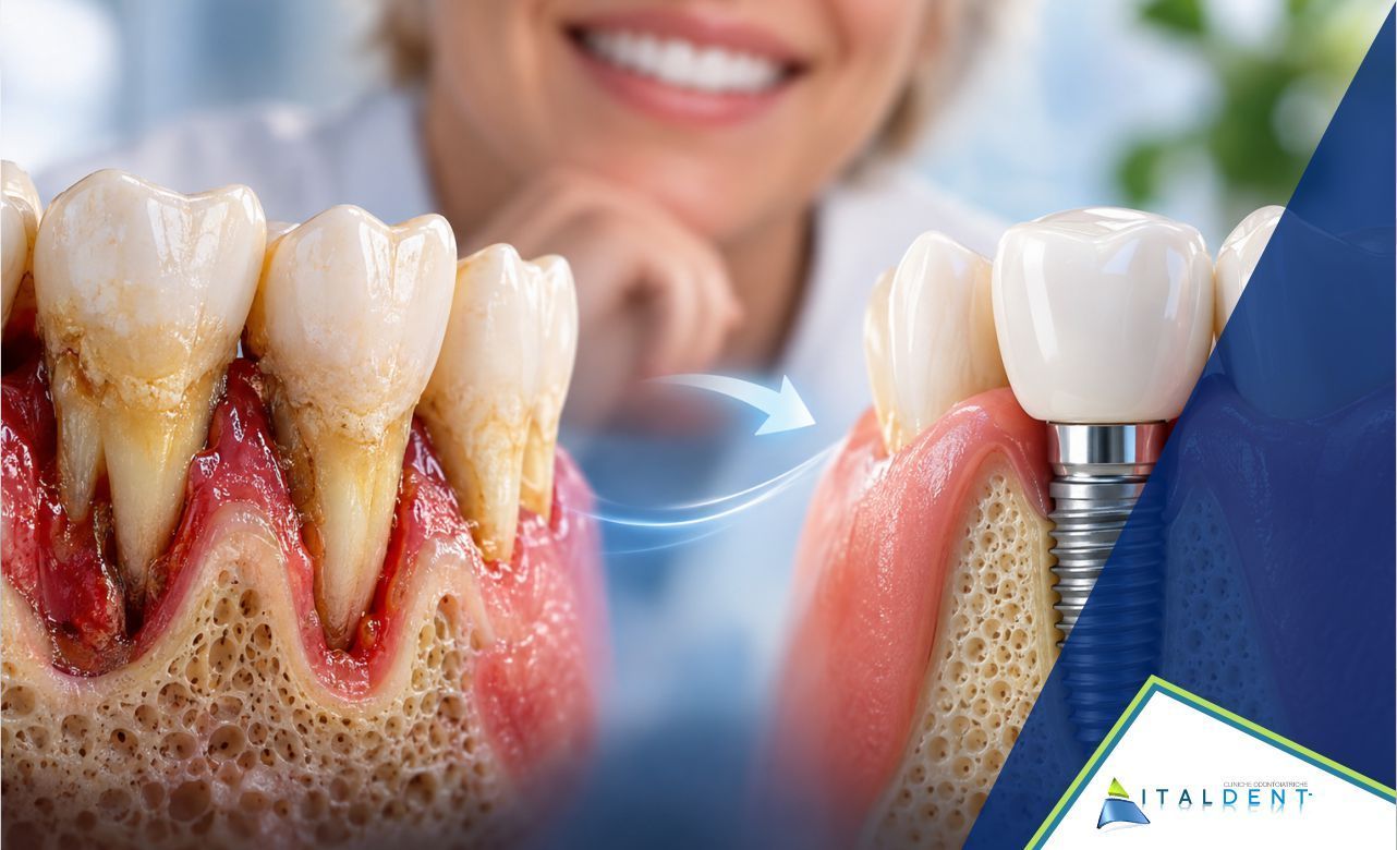 Parodontite o impianti dentali? Quando curare il dente e quando l'implantologia può essere la soluzione più stabile